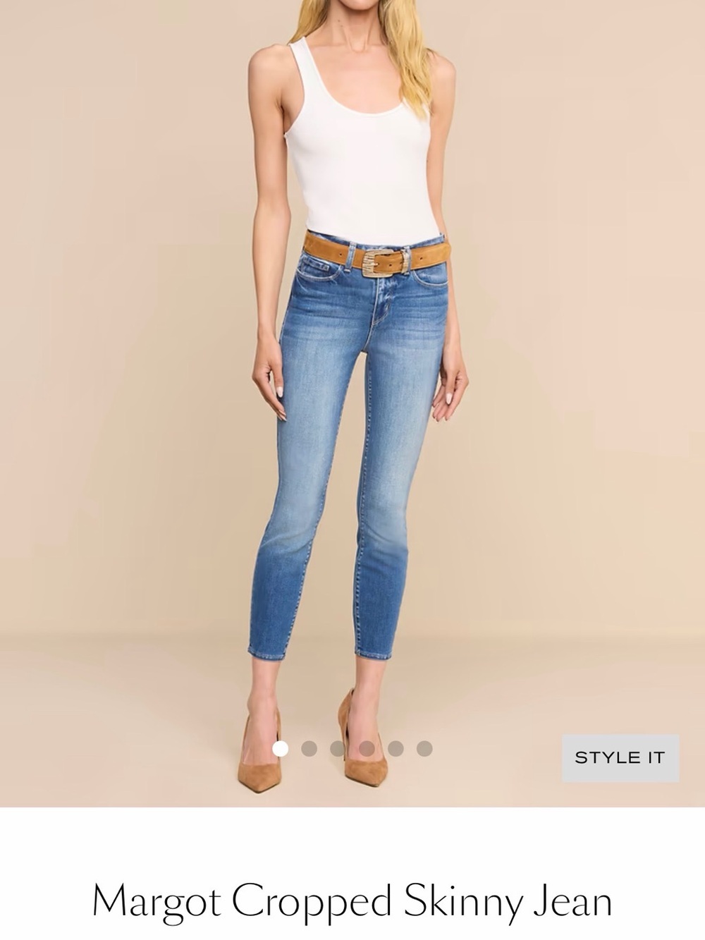 L’agence Margot Cropped Skinny Jean - Light Blue